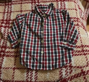 Dockers Red, Black & White Plaid Button-Down Shirt